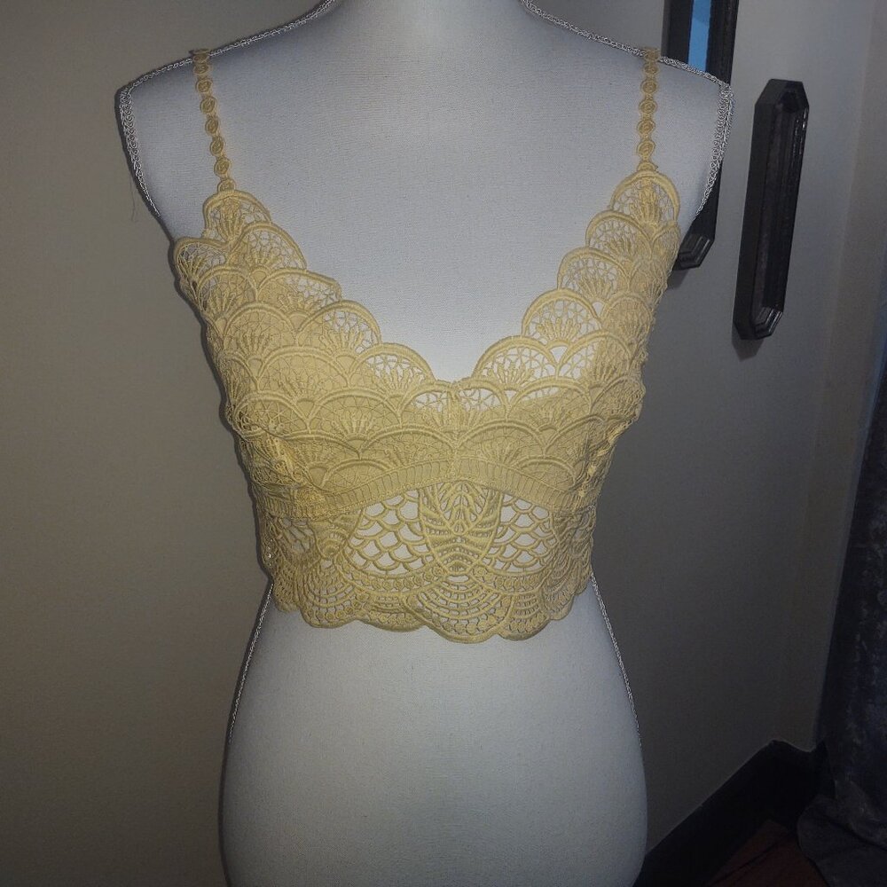 Yellow Free People Bralette Size M
